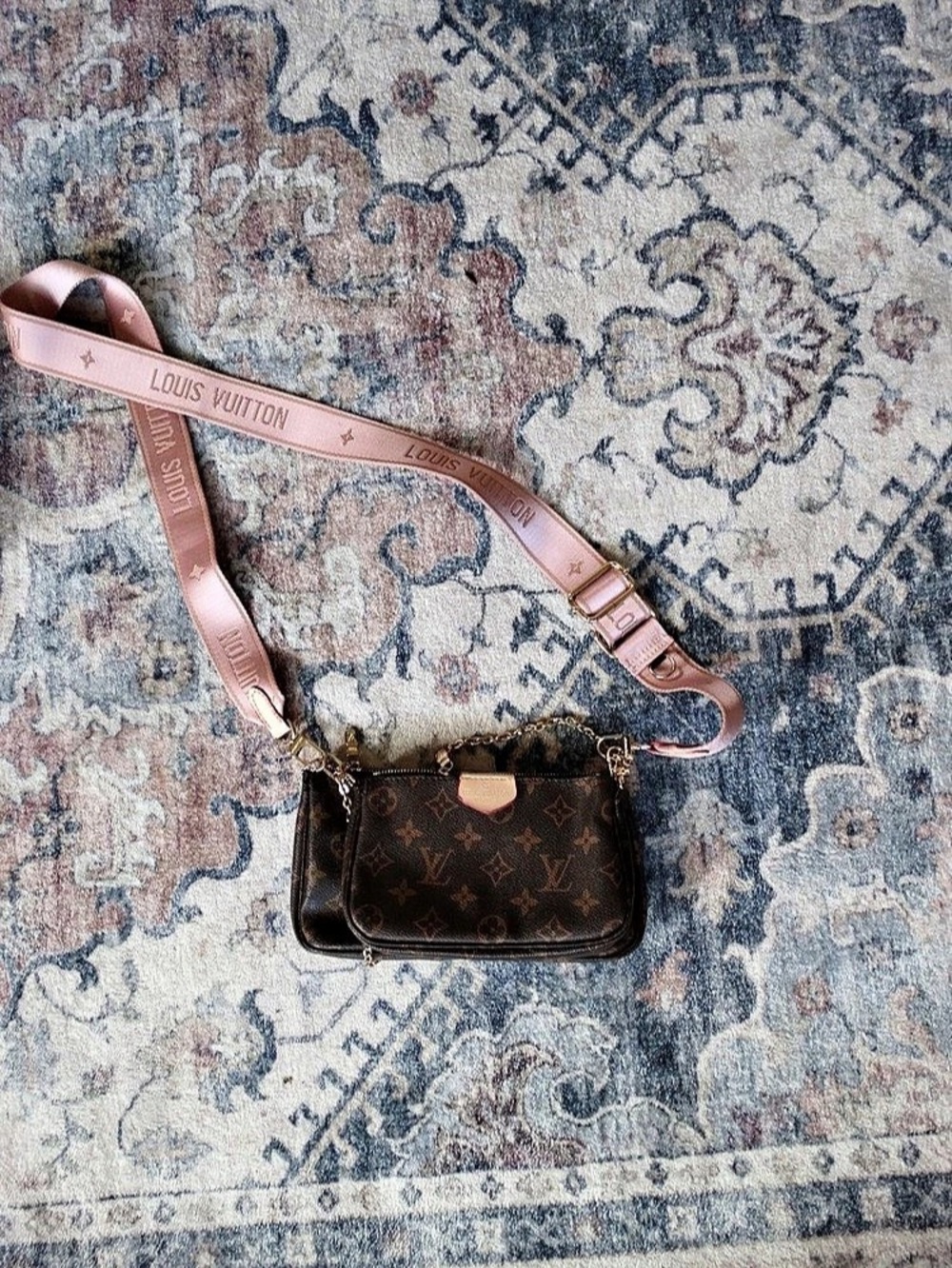 Multi Pochette Accessoires Crossbody Brown & Pink